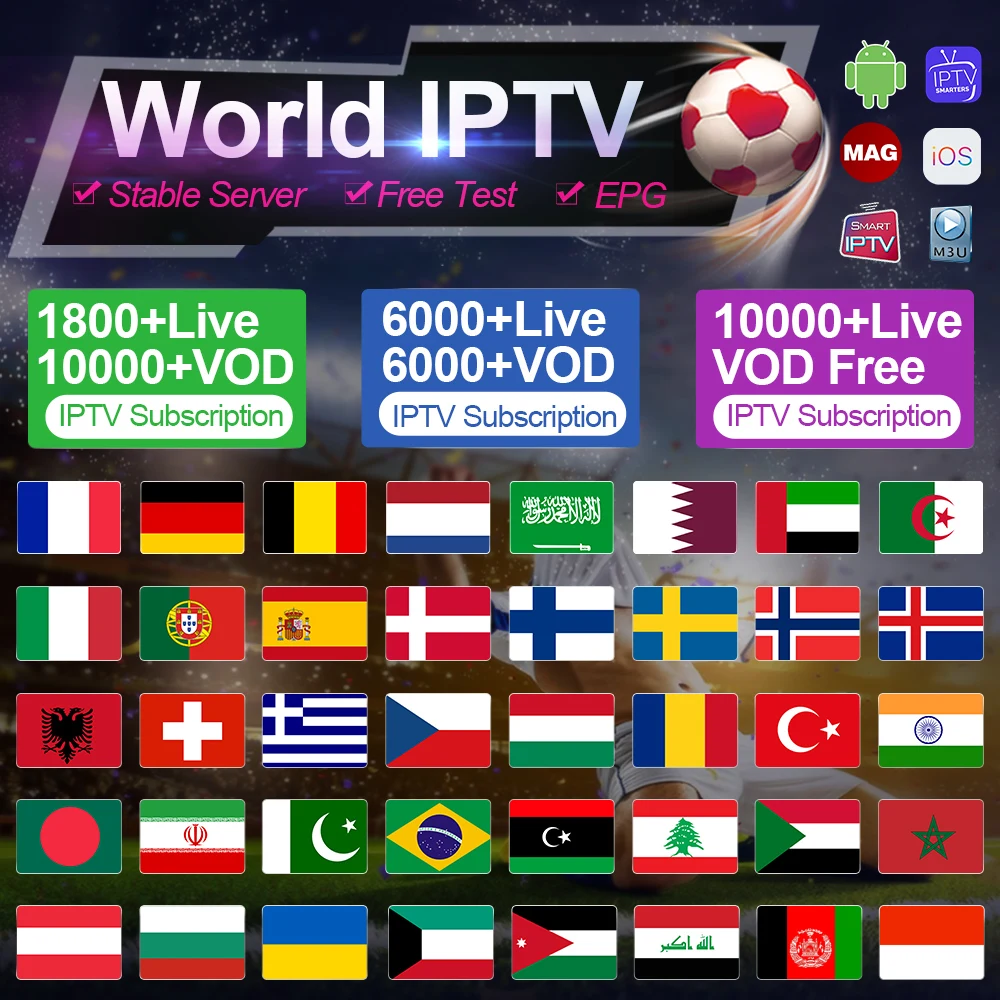  Iptv France Arabic 1 Year QHDTV NETV Sansat Iptv Subscription for Android M3U smart tv belgium Neth - 4000396670454