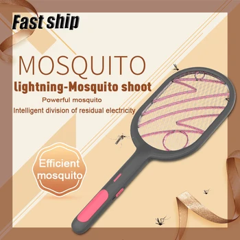 

2 in 1 Rechargeable USB Electric Mosquito Insect Fly Handheld Racket Protect Fly Bug Killer Trap Household raqueta mata mosquit