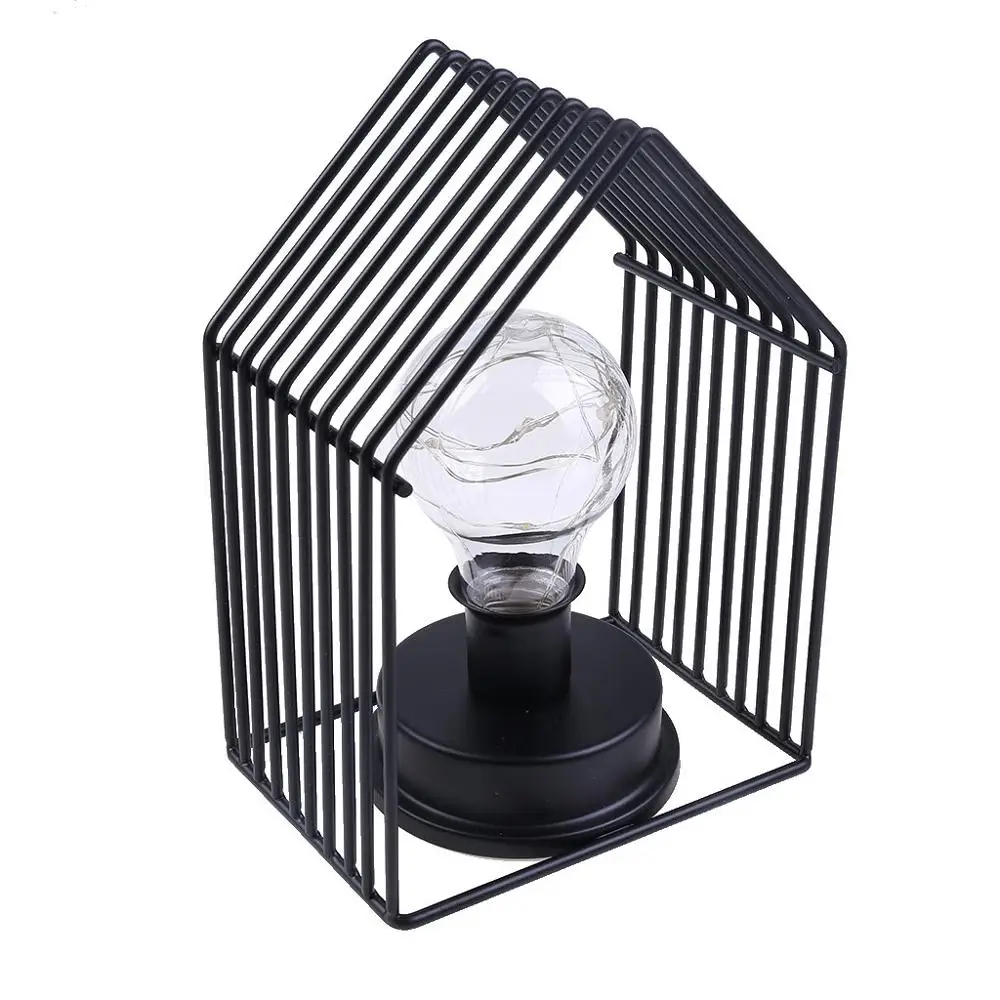 Creative Holiday Retro Iron Art Minimalist Hollow Table Lamps Reading Lamp Night Light Bedroom Desk Lighting Home Decoration