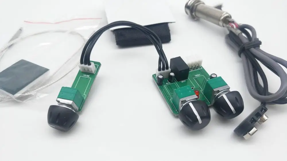 3 Band EQ Active Silver Piezo Pickup Preamp System for 814 Acoustic