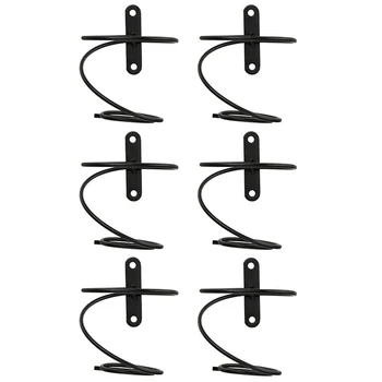 

Pack of 6 Wall Mounted Wine Racks - Red Wine Bottle Display Holder with Screws, Metal Hanging Wine Rack Organizer
