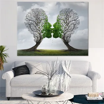 

Painting Kiss Trees Oil Painting Canvas Wall Frameless Painting For Living Room Home Decoretion