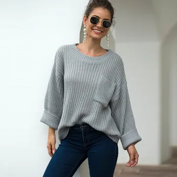 

Europe and America Explosions Big Pocket Sweater in Fall/Winter 2019
