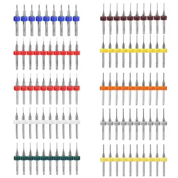 

10pcs Circuit Board PCB Drill Bits Set Carbide Tungsten Steel Twist Drill Bits Small Resistance Waste Chips Smooth Discharging