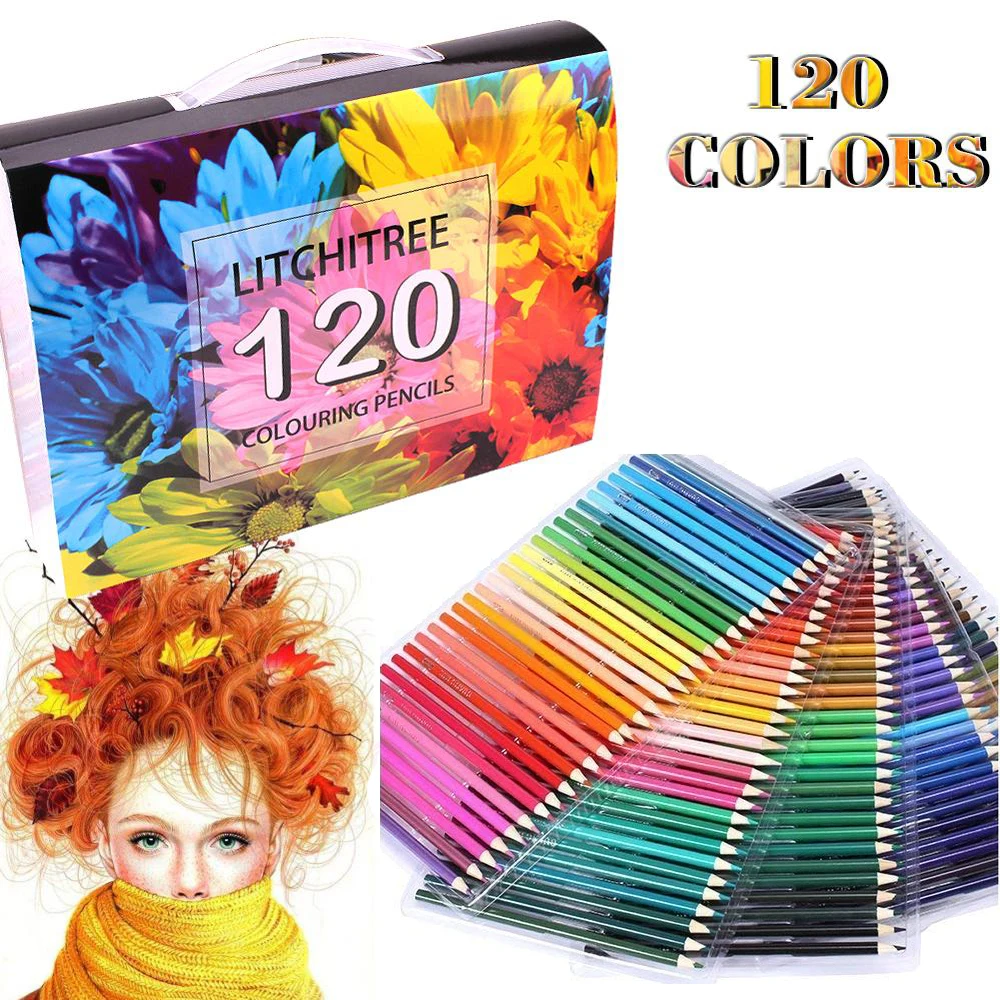 

120 Watercolor Pencils Colouring Pencils Unique Coloured Pencils and Pre Sharpened Crayons for Coloring Book Gift for Artists