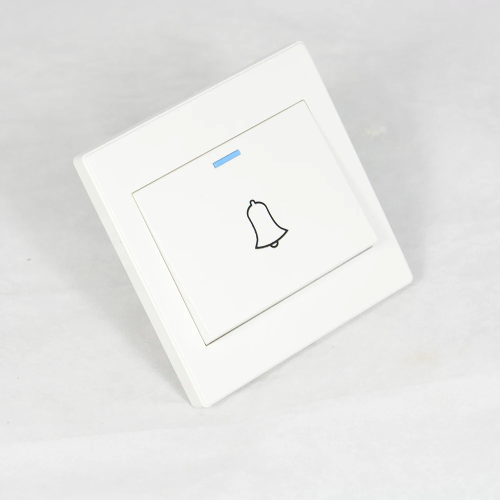 10 PCS Door Bell Button Wired Type 86mm Wall Mounted For House Push To Ring Doorbell Switch Normally Open Signal Press Calling