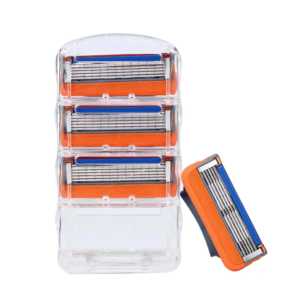 

4pcs/lot Razor Blade For Men Shaving Blades Safety Blades Cassette Shaver Suit For Gillettee Fusion proglide