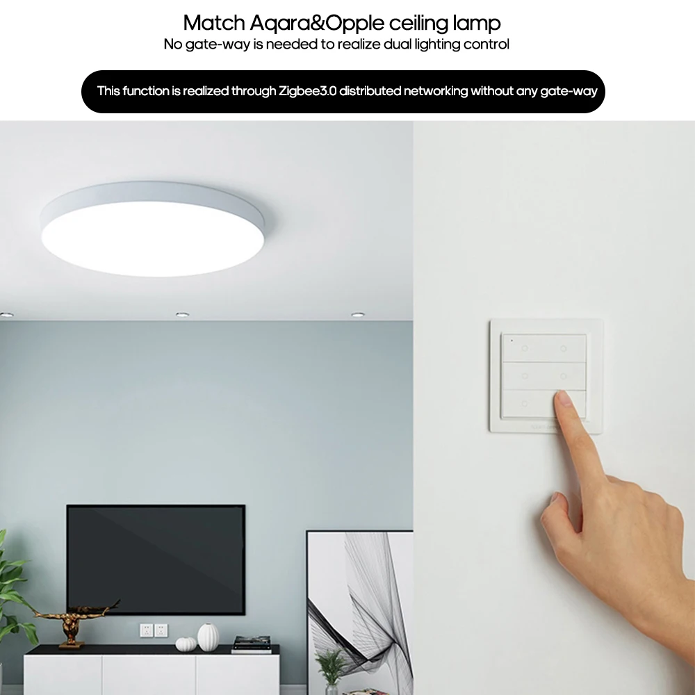 Aqara умная лампа с регулируемой цветовой температурой ZigBee 3,0 Для Apple HomeKit, потолочный светильник с голосовым управлением, светильник для спальни