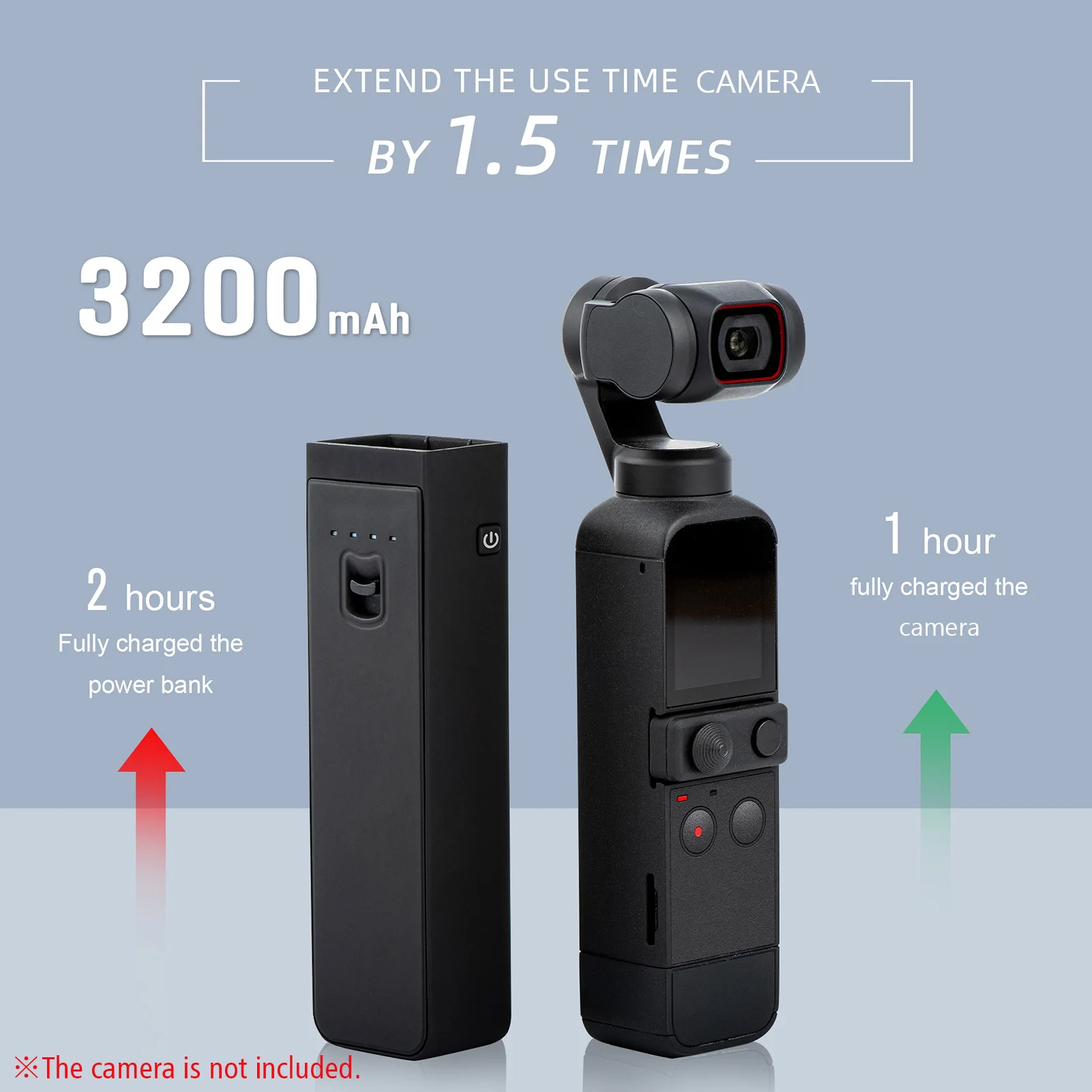 STARTRC Upgraded Portable Fast-Charging Power Bank Handheld Camera Extension Rod Charging Case Plug and Play for DJI Pocket 2