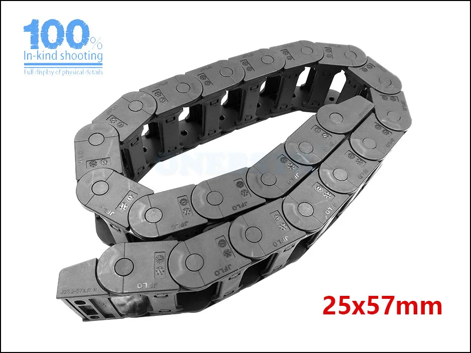 JFLO 1Meter 25x25 25x38 25x50 25x57 25x77mm Wire Carrier cable Drag chain Bridge type open of both side Towline Free shipping 29