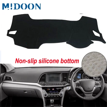 

MIDOON Car Dashboard Cover For Hyundai Elantra Avante 2016 2017 2018 Dash Mat Dashboard Pad Carpet Anti-UV Anti-slip Anti-Sun
