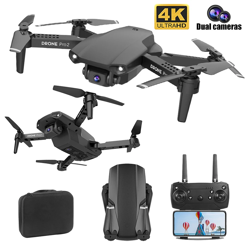 Новый E99 Pro2 дрона с дистанционным управлением 4K Hd Двойная камера Wi Fi Fpv
