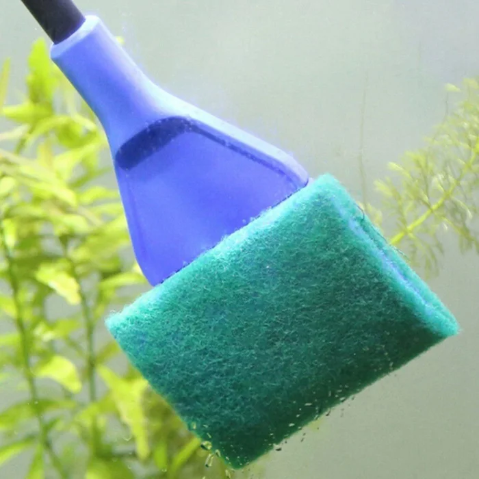 Newly Aquarium Fish Tank Clean Kit 5 In 1 Fish Net Algae Scraper Cleaning Sponge Brush Gravel Rake
