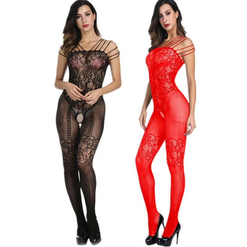 ZGOGO Sexy lingerie hot Body Suit black dobby Women Clothing Sexy Hosiery For Women Tight teddy intimates hose sexy underwear