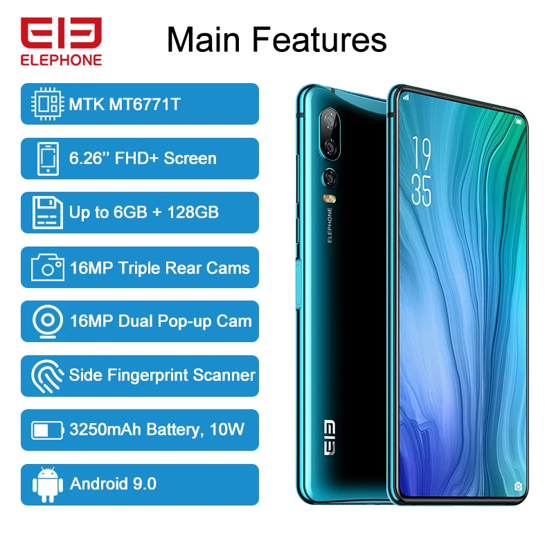 ELEPHONE U2 Smartphone Helio P70 Octa Core 64GB