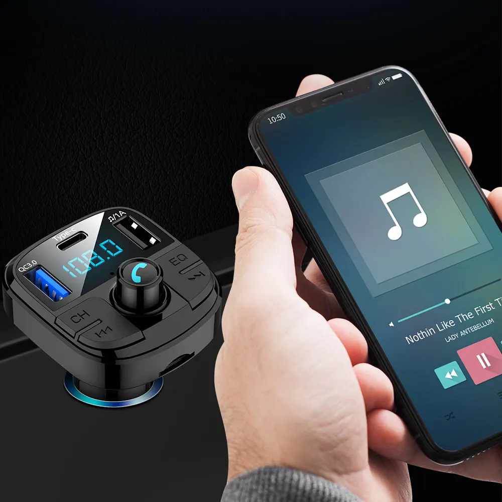 RAXFLY Quick Charge 3,0 Bluetooth автомобильное зарядное устройство быстрое USB зарядное устройство для телефона fm-передатчик Зарядка для телефона в автомобиле Авто USB Cargador