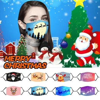 

Adult Christmas Party Masks1 Pc Washable Reusable Dust Mask With 1pc Pm25 Activated Carbon Filter Foggy Haze Face Shield Masque