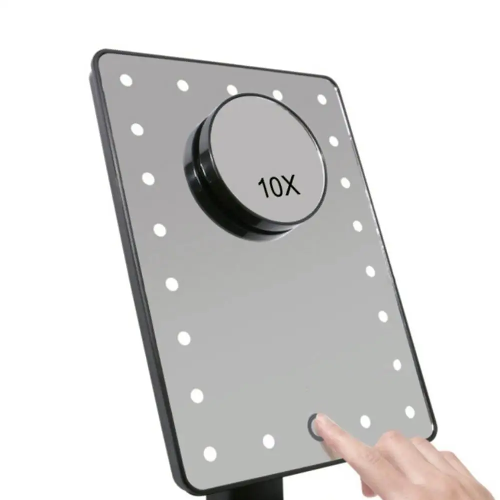 

Touch Sensitive Rectangle Magnifier 21 LED Lamp Desktop Cosmetic Beauty Mirror