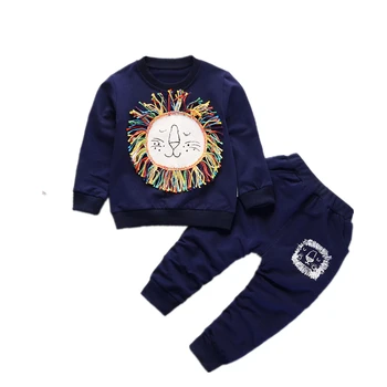 

Children Boys Girls Clothes Kids Cartoon Lion T-shirt Pants 2 Pcs Sets 2019 Toddler Tracksuits Baby Spring Autumn Suits