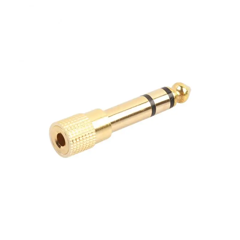 1PCS Jack 6.35mm Male Plug to 3.5mm Female Connector Headphone Amplifier Audio Adapter Microphone AUX 6.3 3.5 mm Converter | Электроника