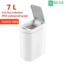 Mijia светодиодный умный мусорный бак Автоматический Бесконтактный Интеллектуальный индукционный датчик движения кухонный мусорный бак 7л мусорные контейнеры
