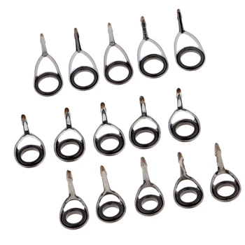 

15pcs SIC Ring Spinning Fishing Rod Guides Repair Kit Rod Building Parts
