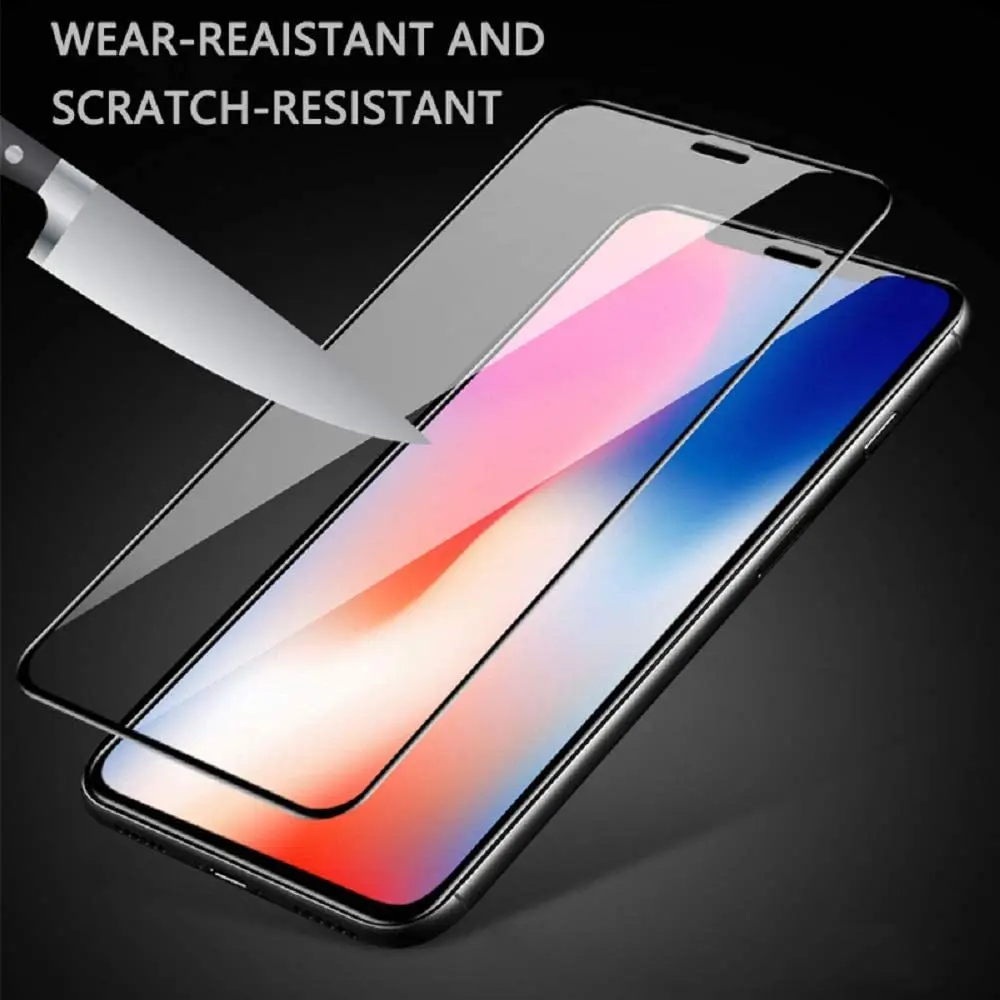 3 шт. полная защита экрана для iPhone 12 11 7 8 XR XS Pro Max ударопрочное закаленное стекло от