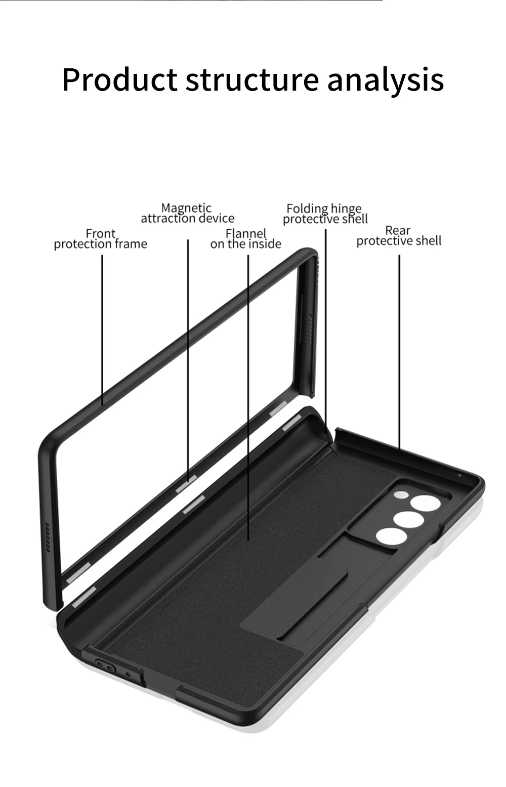 Heavy Duty Case with Kickstand for Samsung Galaxy Z Fold 2 Fold 3 5G with Hinge Protector 13