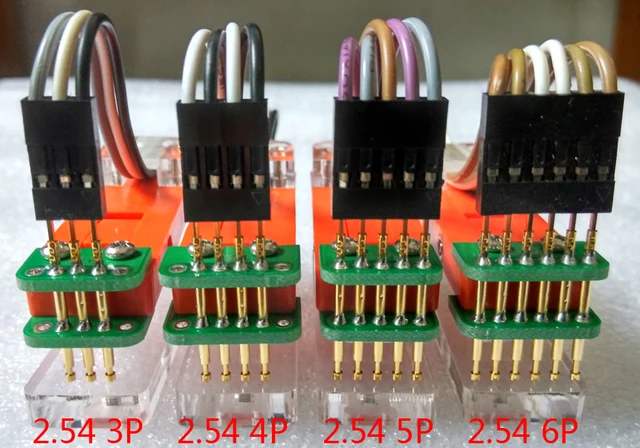 Pitch 2.54mm spacing Test stand PCB clip Clamp Fixture fixture Probe pogo  pin Download Program Burn 3P 4P 5P 6P 7P 8P 9P 10P - AliExpress