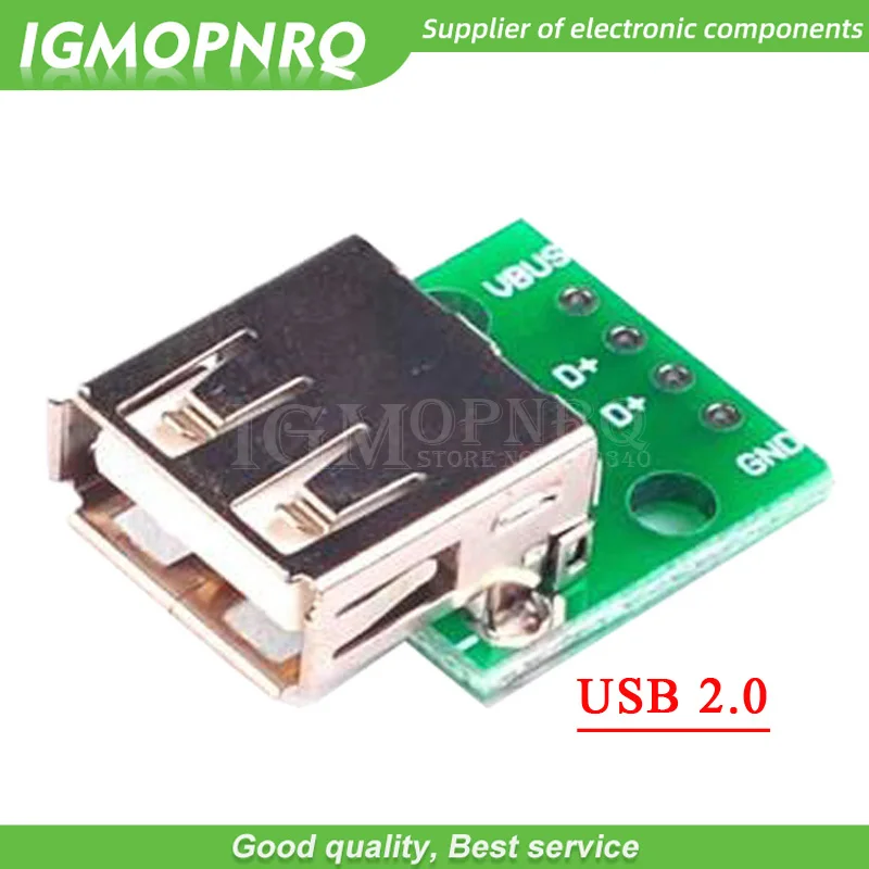 Micro/Mini USB/USB A папа/USB 2,0/3,0 A мама/USB B интерфейс до 2,54 мм DIP PCB конвертер адаптер коммутационная плата - Цвет: USB 2.0