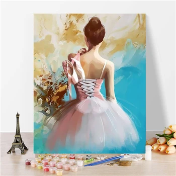 

Ballet Paintings By Numbers DIY Pictures Oil Coloring By Numbers Set Gift Drawing By Numbers Canvas Decor New Arrivals