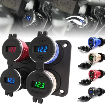 

Quick Charge 3.0 Dual USB Motorcycle Charger Plug Socket Cigarette Lighter Adapter LED Display For BMW F800GS R1250GS R1200GS
