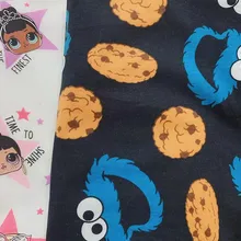 50X150 см кукла щенок улица кунжута Вязание эластичные хлопчатобумажные ткани мультфильм печати лоскутное DIY Детская одежда материал Шитье