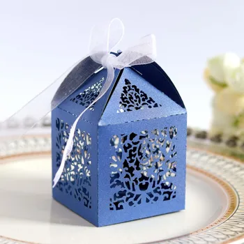 

European Wedding flower hollow candy box paper pack gift box boite dragees de mariage Baby shower traktatie kinderen verjaardag