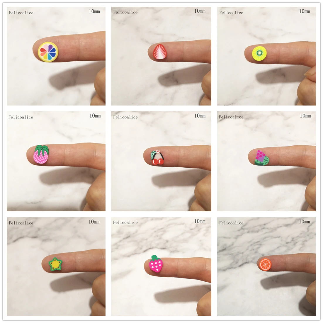 1kg 10mm Fruit Slice Slime Charms Watermelon Fruit Series Beads Slime Bead Making Supplies For Fashion Hair Accessories Earring