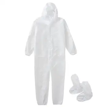 

1PC Full Body Protective Clothing Plague Clothing Hooded Coat Dustproof Clothes Rainproof Clothing Wearing