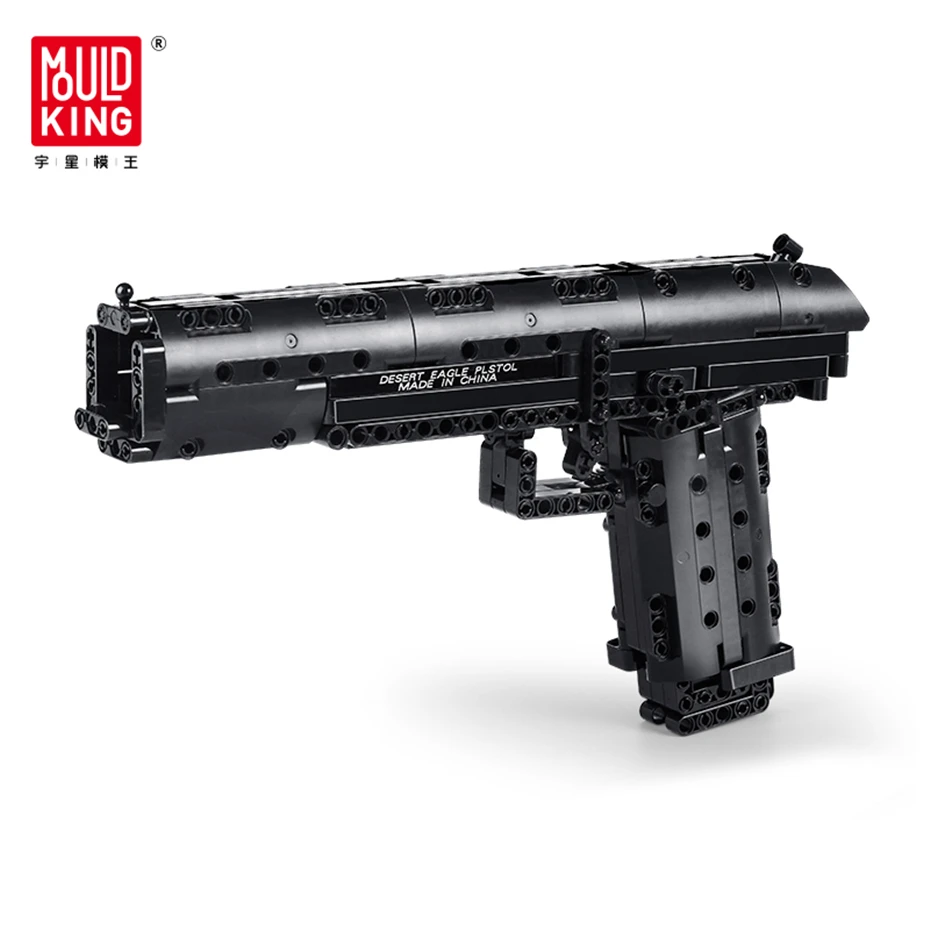 

Игрушечный пистолет Mould King 14004, набор блоков 563 шт., игрушечный пистолет Desert Eagle, строительные блоки, модели, наборы, игрушки для мальчиков, подарки