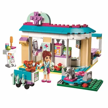 

Hot 10537 Friends Pet Hospital Vet Clinic Building Blocks Sets Diy Bricks Educational Toys Compatible Lepining Best Gift