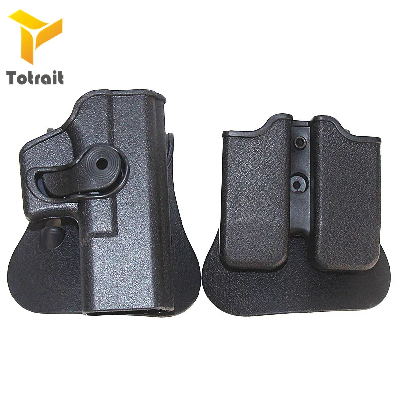 

Hunting glock IMI Holster Glock 17 19 Right Hand Belt Loop Paddle Platform Tactical Pistol Gun Holsters with Magazine Clip Pouch