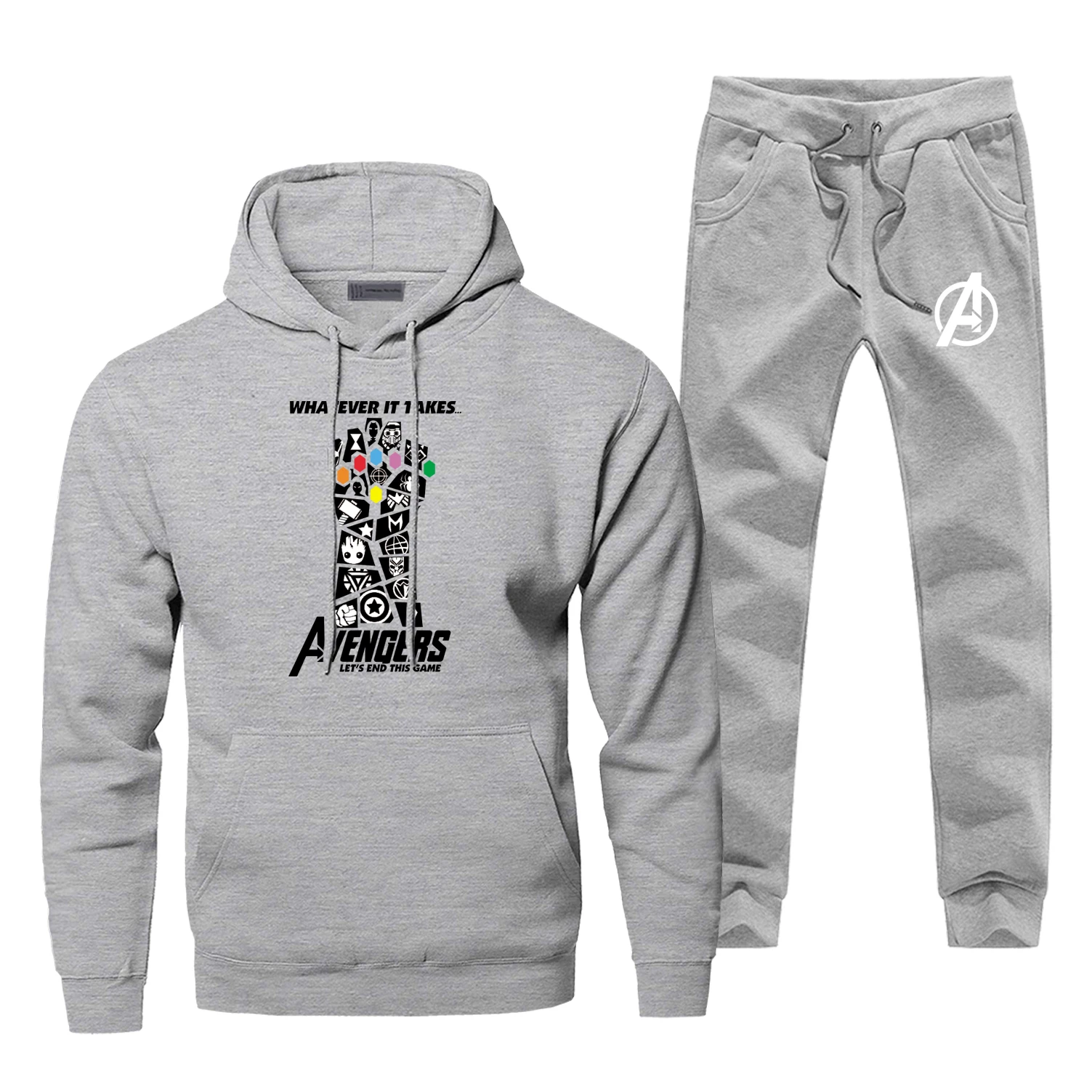 

Men Thanos Infinity Gauntlet Hoodie Male Pants Set Sweatshirt Mens Hoodies Sweatshirts Sets Two Piece Pant Pullover 2Pcs Coat
