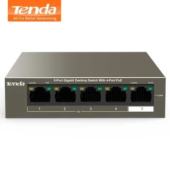 

Tenda 48V POE switch Ethernet with 6 RJ45 Network Ports IEEE 802.3 af/at protocol Suitable for CCTV camera system/Wireless AP