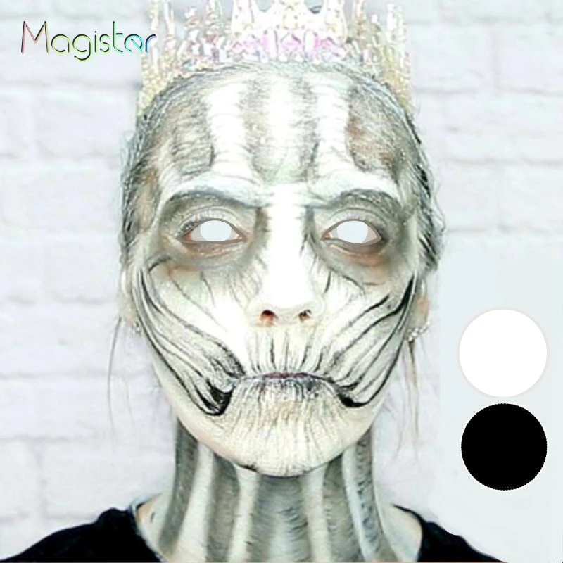 Magister Cosplay Series Blind White Halloween Contacts Annually Colored Contact Lenses Black Eye | Красота и здоровье