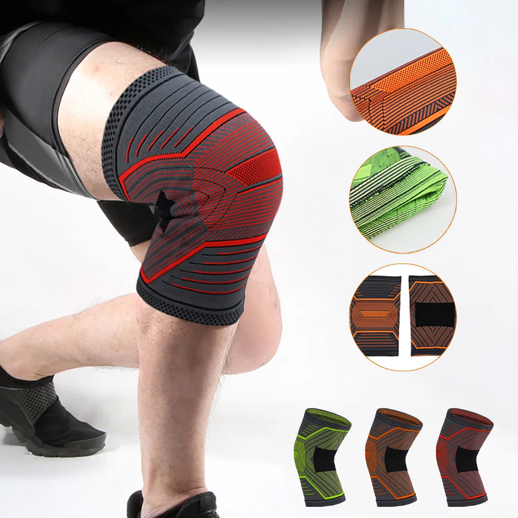 Sports knee pads silicone non slip breathable Knee Sleeve Compression