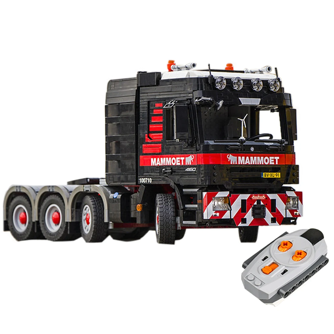 

6253Pcs MOC Small Particle High Level Remote Control Truck Building Block Model DIY Construction Plate Electric Version