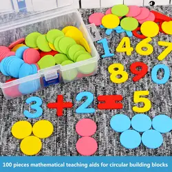 100 шт. математические круговые блоки 3 см принадлежности для детского сада учебные пособия по математике дополнение вычитание операции