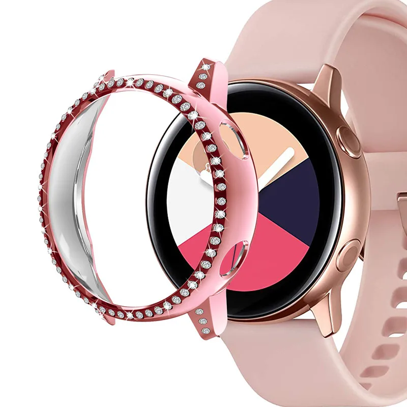 12 видов цветов Чехол для samsung Galaxy Watch Активный Чехол запасная Защитная крышка ТПУ чехол для часов розовое золото умный протектор для часов - Цвет ремешка: E