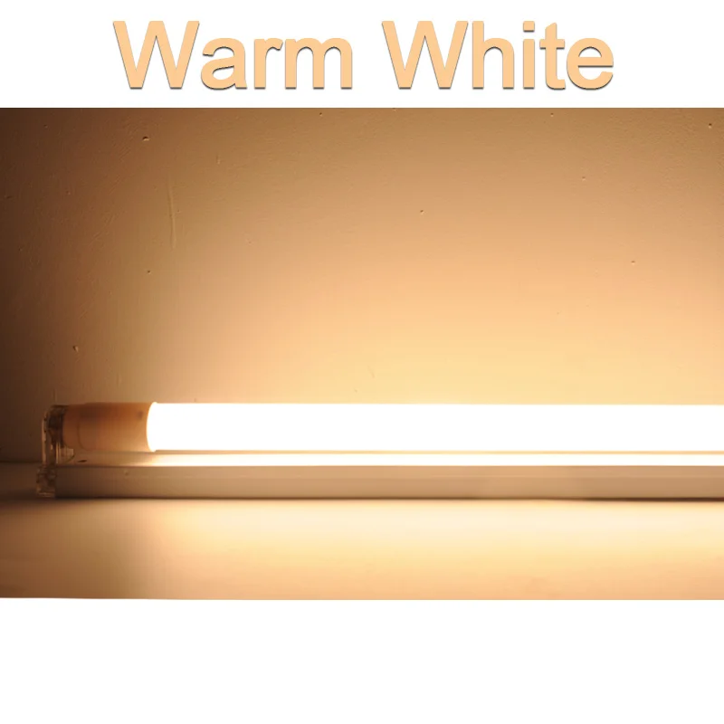 Светодиодный трубки T8 светодиодный потолочный светильник супер яркий 60 см 10 Вт светодиодный потолочный светильник Lampara труба настенная лампа светильник для дома светильник высокого Мощность холодной теплый белый 220V - Испускаемый цвет: Warm White