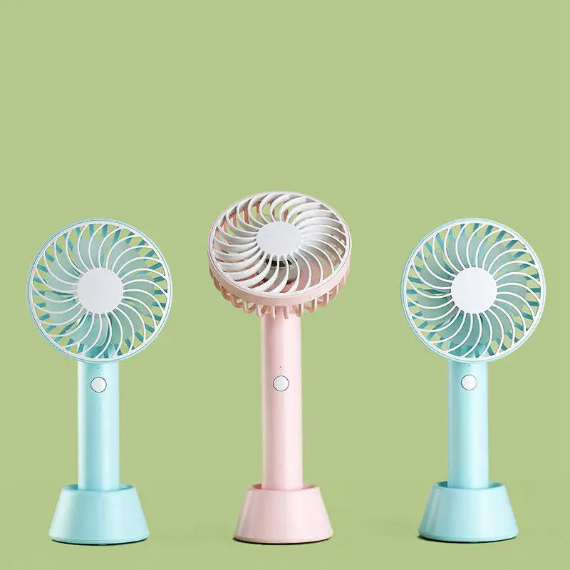 Colorful Mini USB Night Light Rechargeable Air Cooling Fan Desk Fan Home Student Dormitory Portable Desktop Office