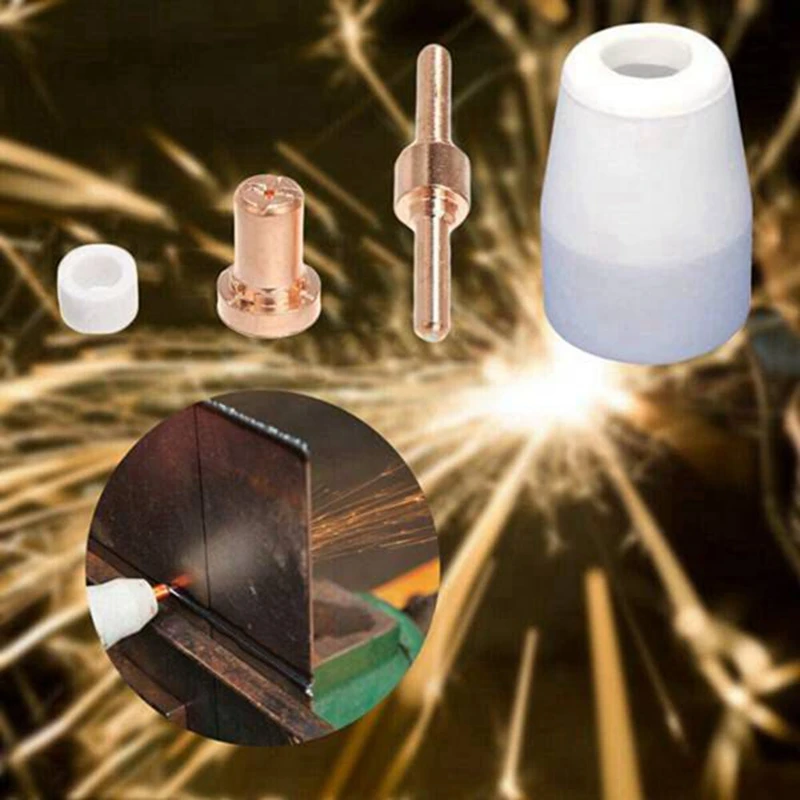 Plasma Cutting Consumables 60 Pieces for Cut40 50 Flashlight with Plasma Cutter PT31 LG40 Retail plasma cutter consumables kit