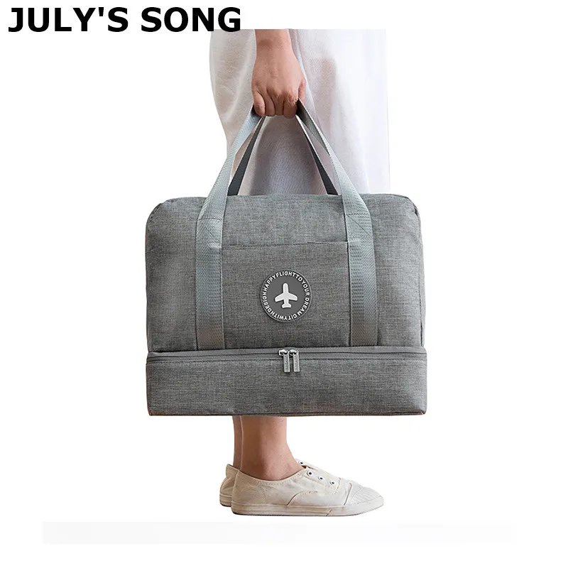 JULYS SONG-bolsa de viaje impermeable de gran capacidad, multifuncional, separación en seco y húmedo, bolsa de almacenamiento, bolsa de viaje